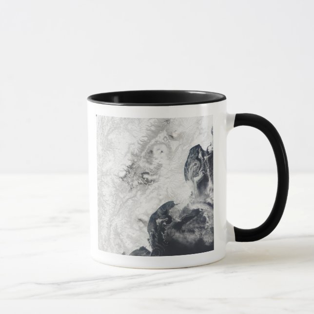 Volcanoes in central Kamchatka Peninsula Mug (Right)