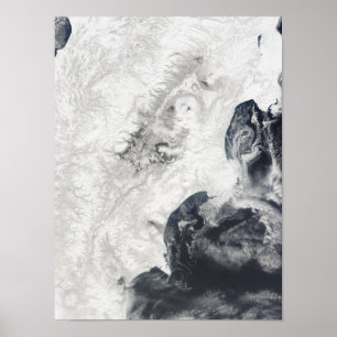 Volcanoes in central Kamchatka Peninsula Poster