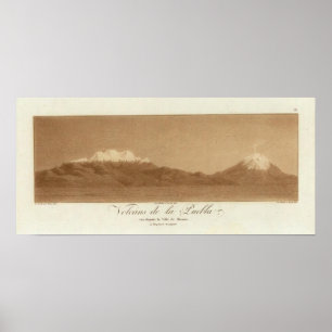 Volcanos from Mexico City Poster