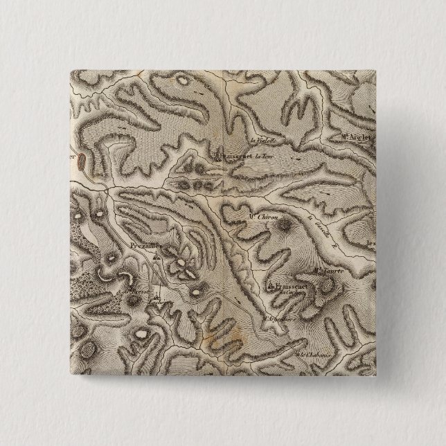 Volcans Haute Loire 2 Inch Square Button (Front)