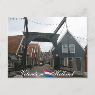 Volendam Drawbridge Holland Postcard
