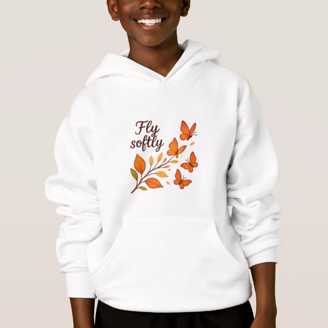 Voler doucement Sweat - shirt à capuche pour enfan (Devant)