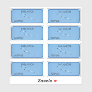 Voler Pelican Birds Airmail Stickers