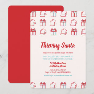 Voler Père Noël Noël Fête Invitation