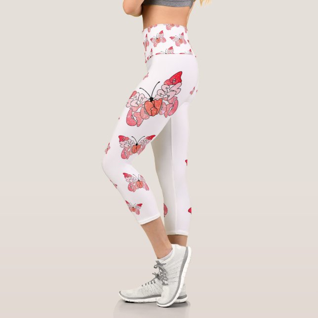 Voler pour être heureux leggings Capris haut taill (Gauche)