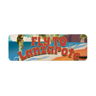 Voler vers Lanzarote Poster vintage