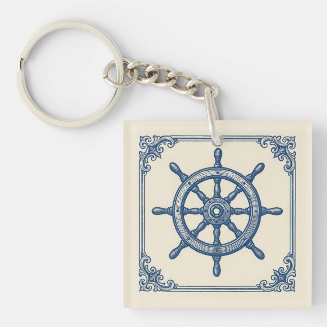 Volet vintage de capots bleu marine (Devant)