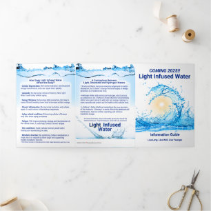 Volets Eau légère - Carte pliante à trois lettres