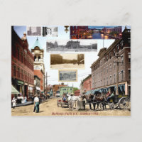 Volets vintages - chutes escaliers carte postale