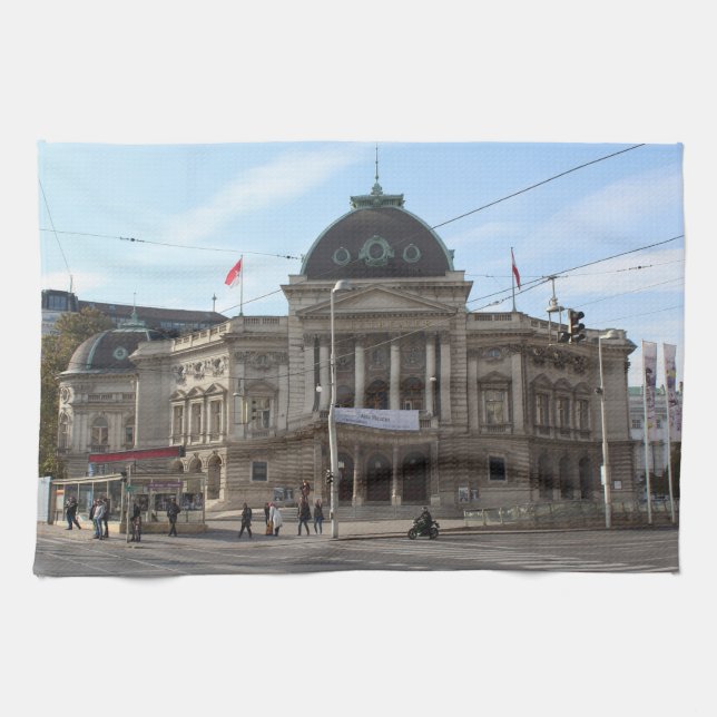 Volkstheater Vienna Austria Kitchen Towel (Horizontal)