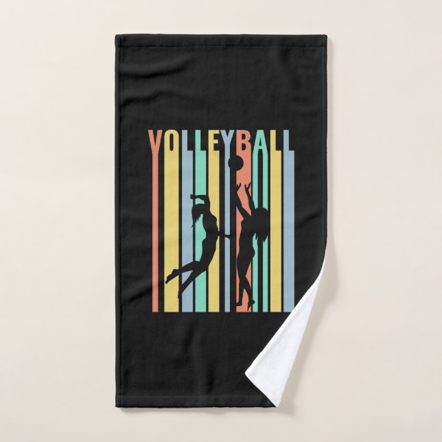 Volley-ball Beachvolleyball Retro (Serviette à main)