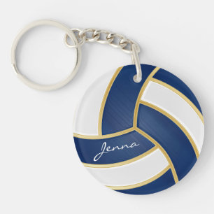 Volley-ball bleu foncé et blanc