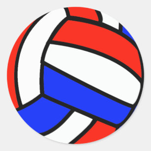 Volley Ball Classic Round Sticker