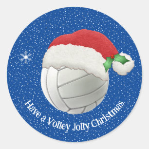 Volley-ball dans un Sticker Design de Santa Hat