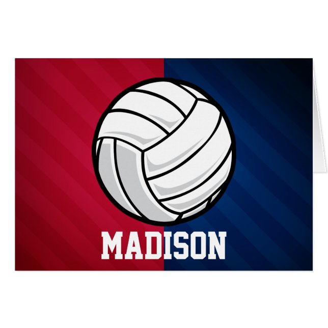 Volley-ball ; rouge, blanc et bleu (Devant Horizontal)