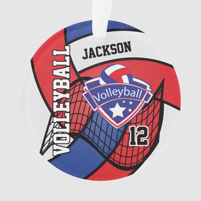 Volley-ball rouge, blanc et bleu 🏐 Logo (devant)