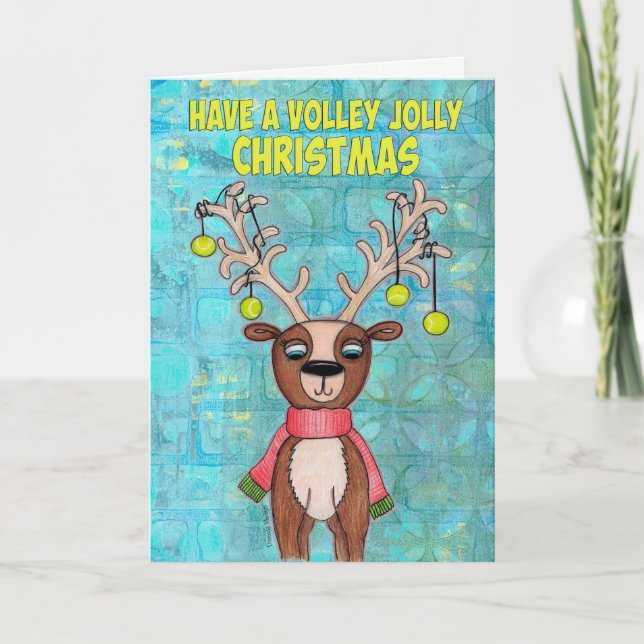 Volley Jolly Christmas Holiday Card (Front)
