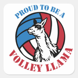 Volley Llama Gift Giving Swag Square Sticker