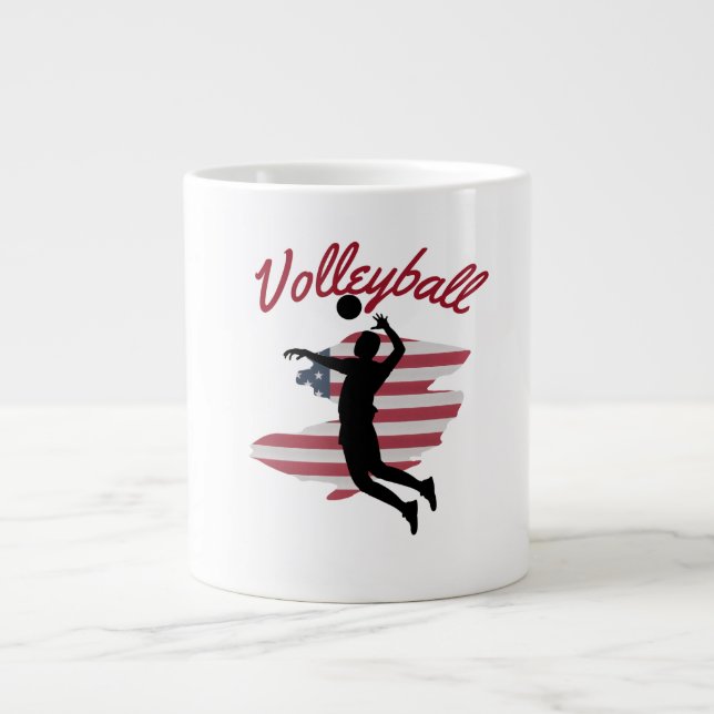 Volley Pride Top Large Coffee Mug (Front)