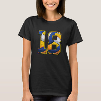 Volleyball 18th Birthday Boy Girl Eighteen 18 Year T-Shirt