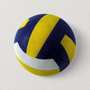 VOLLEYBALL 2 INCH ROUND BUTTON