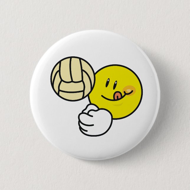 Volleyball 2 Inch Round Button (Front)