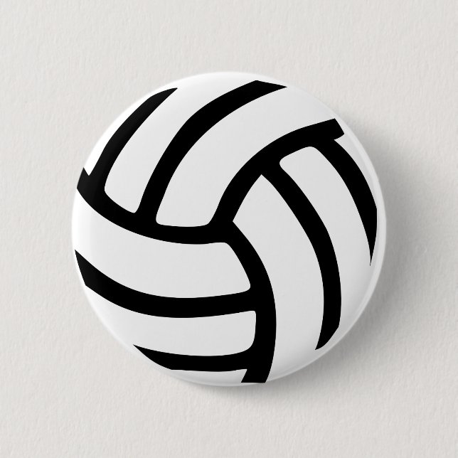 Volleyball 2 Inch Round Button (Front)