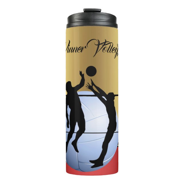 Volleyball 2Players and Ball elegant Personalize Thermal Tumbler (Front)