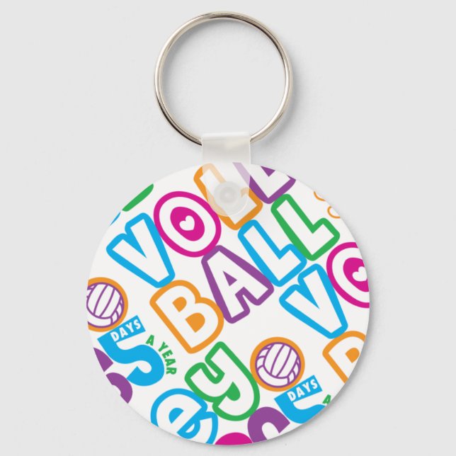 Volleyball 365 Days A Year Keychain (Front)