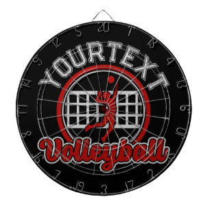  Volleyball ADD NAME Spike Ball Attack Team Player Dartboard