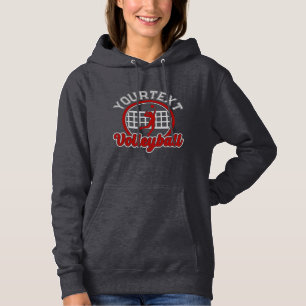 Volleyball ADD NAME Spike Ball Attack Team Sports Hoodie