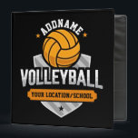 Volleyball ADD TEXT School Varsity Team Player Binder<br><div class="desc">Volleyball Player ADD NAME Team School Sports Athlete design - Customize with your Name or Custom Text!</div>