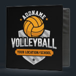 Volleyball ADD TEXT School Varsity Team Player Binder<br><div class="desc">Volleyball Player ADD NAME Team School Sports Athlete design - Customize with your Name or Custom Text!</div>