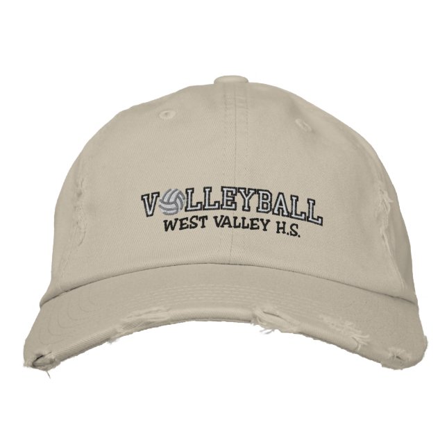Volleyball - Add your school Embroidered Hat (Front)