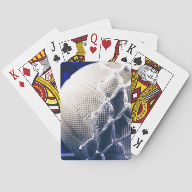 Volleyball and Net Team Coach Playing Cards (Back)
