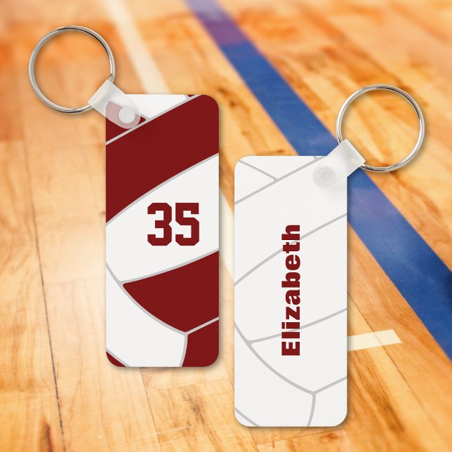 volleyball athlete team gifts under 10 maroon keychain (Creator Uploaded)