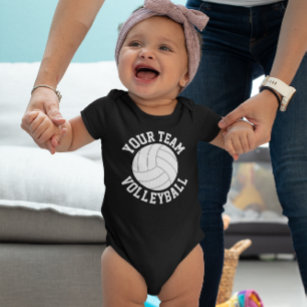 Volleyball Baby Team Name, Player Name and Number Baby Bodysuit