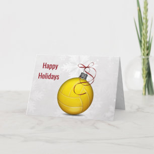 volleyball ball ornament Holiday Greetings Card