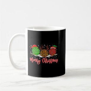 Volleyball Balls Christmas Buffalo Plaid Leopard P Coffee Mug