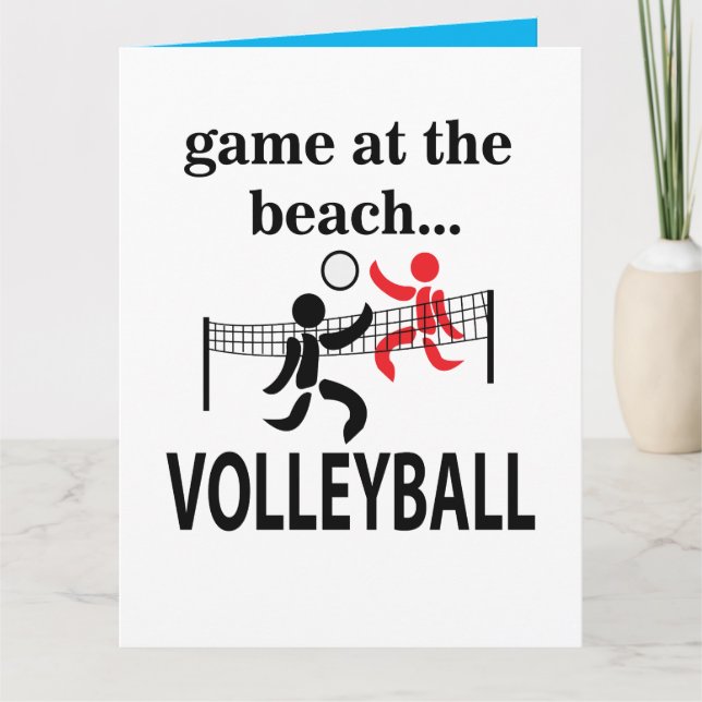 Volleyball Beach Volleyball Card (Front)