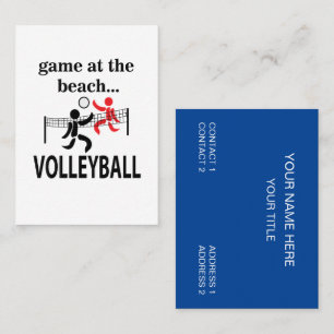 Volleyball Beach Volleyball Sports Coach Business Card