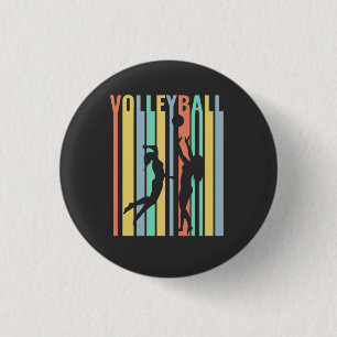 Volleyball Beachvolleyball Retro 1 Inch Round Button