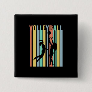 Volleyball  Beachvolleyball Retro 2 Inch Square Button