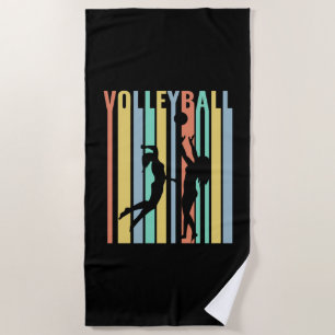 Volleyball  Beachvolleyball Retro  Beach Towel