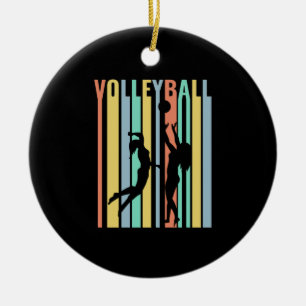 Volleyball  Beachvolleyball Retro Ceramic Ornament