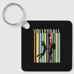 Volleyball Beachvolleyball Retro Keychain