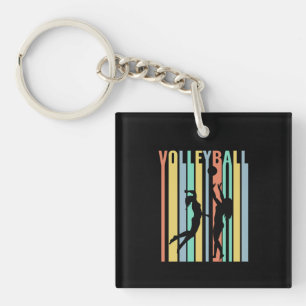 Volleyball  Beachvolleyball Retro Keychain