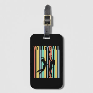 Volleyball Beachvolleyball Retro Luggage Tag
