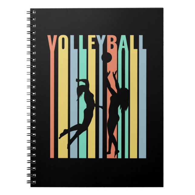 Volleyball  Beachvolleyball Retro Notebook (Front)