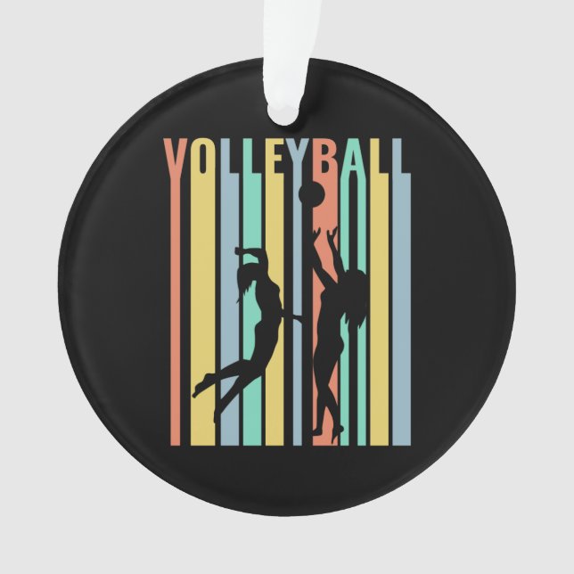 Volleyball  Beachvolleyball Retro Ornament (Front)